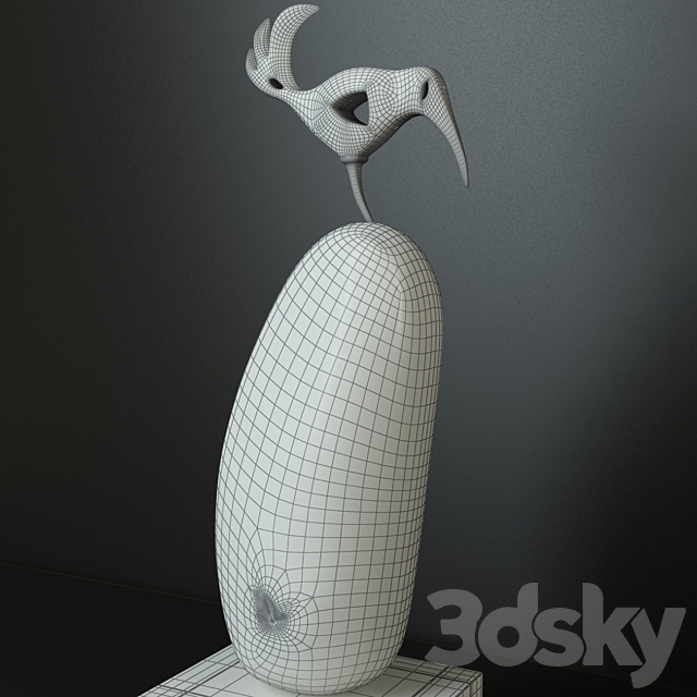 Bird on the stone 3DSMax File - thumbnail 2