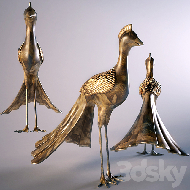 Bird sculpture 3ds Max - thumbnail 1