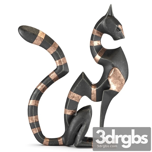 Black cheetah sculpture - thumbnail 1