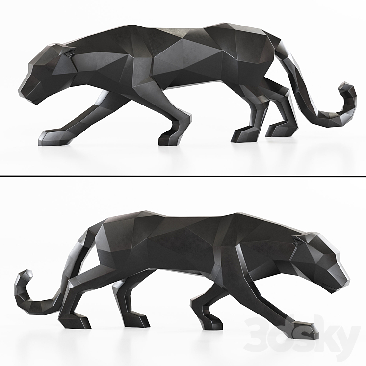 black leopard 3DS Max Model - thumbnail 1