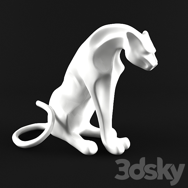 Black Panther Sculpture 3DSMax File - thumbnail 2