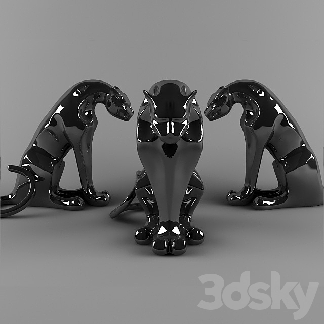 Black Panther Sculpture 3DSMax File - thumbnail 3