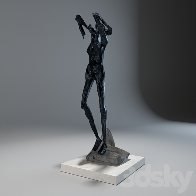 Black Sculpture 3ds Max - thumbnail 1