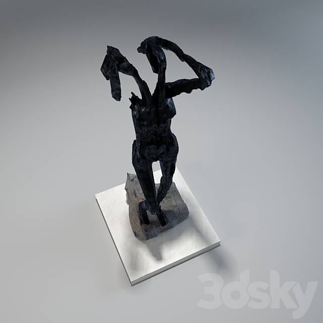 Black Sculpture 3ds Max - thumbnail 2