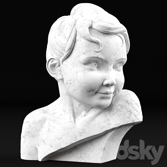 Boy`s bust 3DSMax File - thumbnail 1