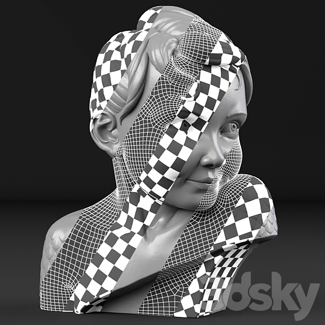 Boy`s bust 3DSMax File - thumbnail 3