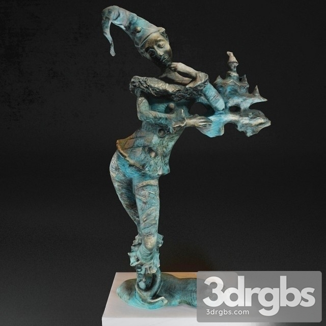 Bronze Statue 01 3dsmax Download - thumbnail 1