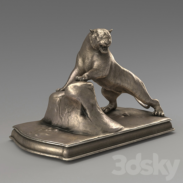 Bronze tiger 3ds Max - thumbnail 1