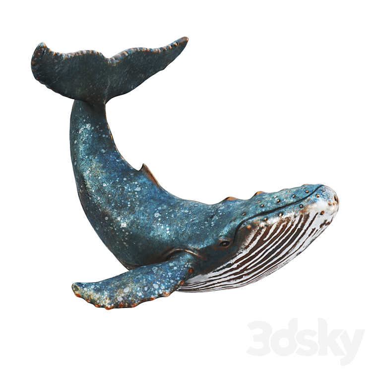 Bronze whale 3DS Max Model - thumbnail 3