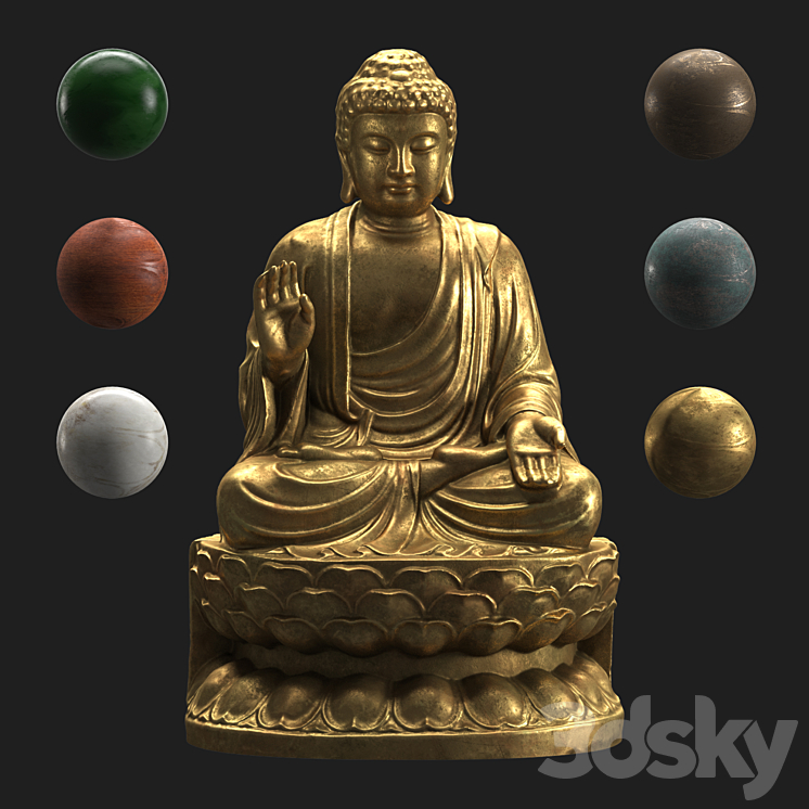 Buddha bodhisattva 3DS Max Model - thumbnail 1