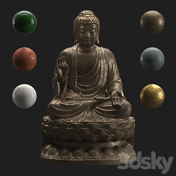 Buddha bodhisattva 3DS Max Model - thumbnail 2