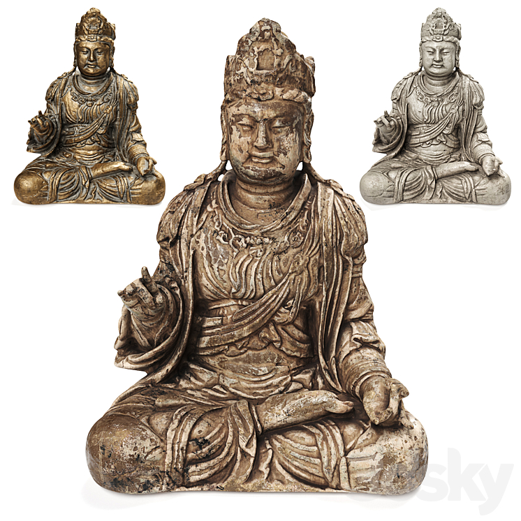 Buddha bodhisattva chinese 3DS Max Model - thumbnail 3