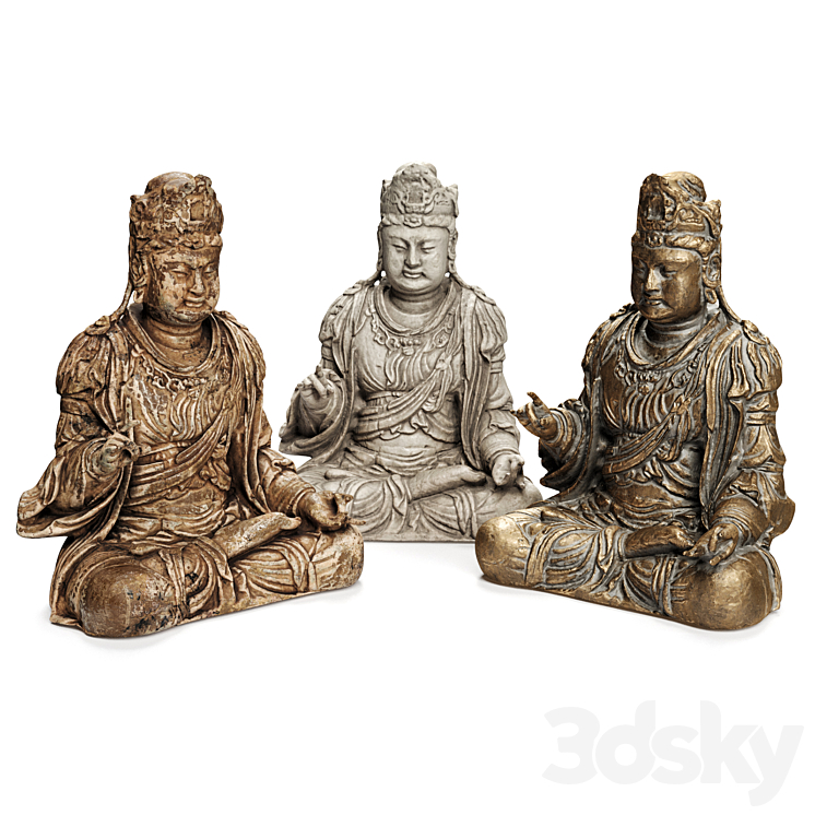 Buddha bodhisattva chinese 3DS Max - thumbnail 2