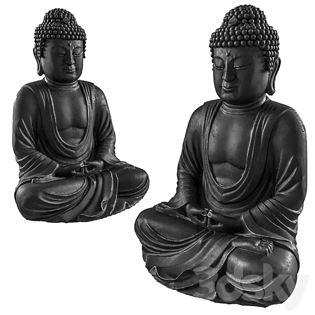 Buddha decoration statue 3DSMax File - thumbnail 1