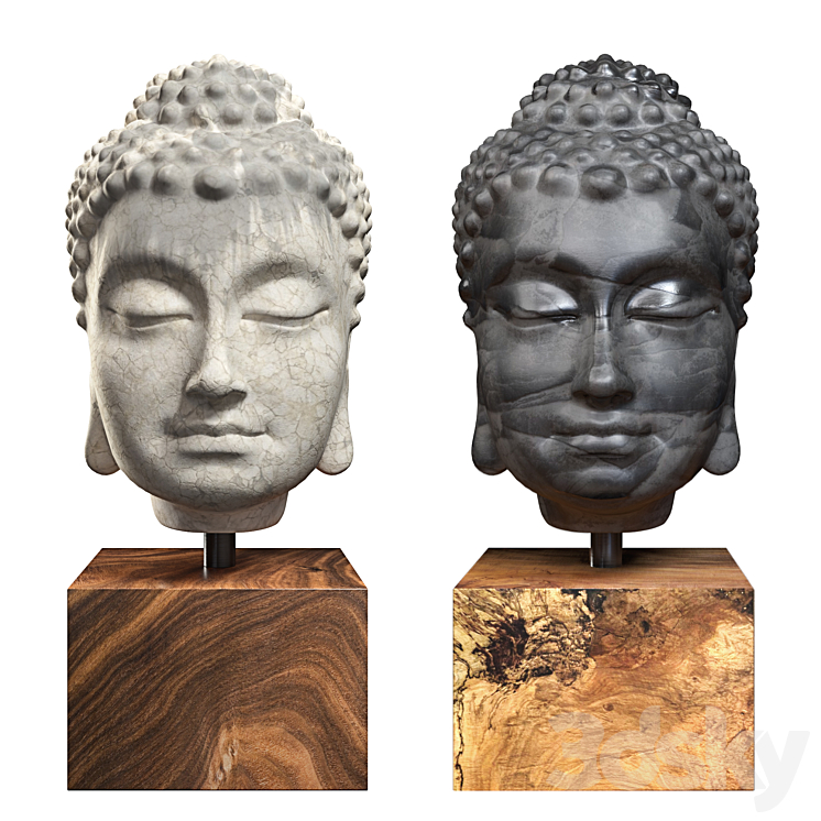 buddha head 3DS Max - thumbnail 1