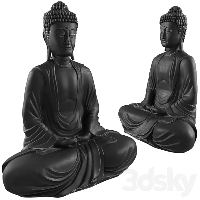 Buddha Sit Zin Statue 3ds Max - thumbnail 1