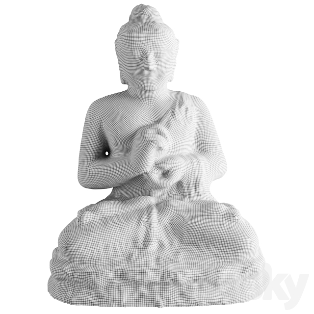 Buddha Statue Outdoor 3DS Max Model - thumbnail 5