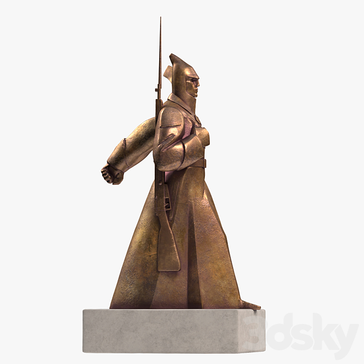 “””Budenovets”” monument to the Soldier-Red Guard in Stavropol” 3DS Max Model - thumbnail 1