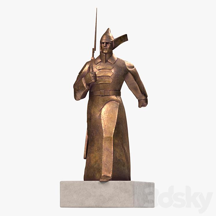 “””Budenovets”” monument to the Soldier-Red Guard in Stavropol” 3DS Max Model - thumbnail 2