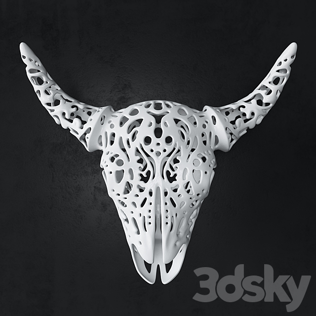 Buffalo_3D_Skull_Tallado 3DSMax File - thumbnail 1