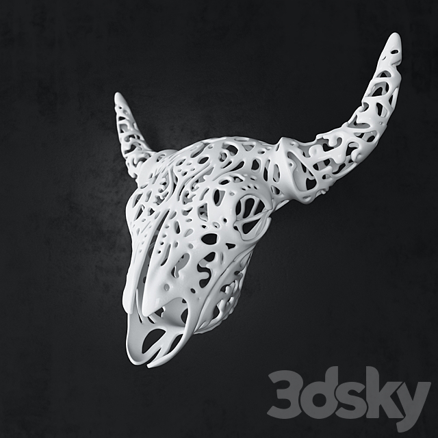 Buffalo_3D_Skull_Tallado 3DSMax File - thumbnail 2