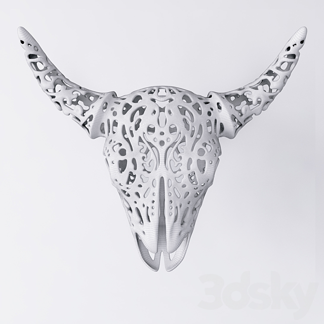 Buffalo_3D_Skull_Tallado 3DSMax File - thumbnail 3