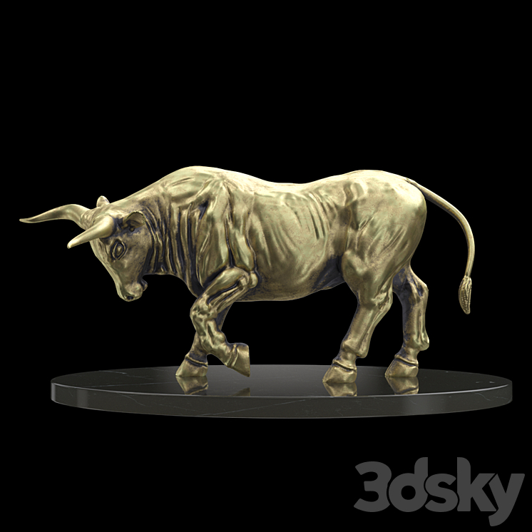 Bull sculpture 3DS Max - thumbnail 1