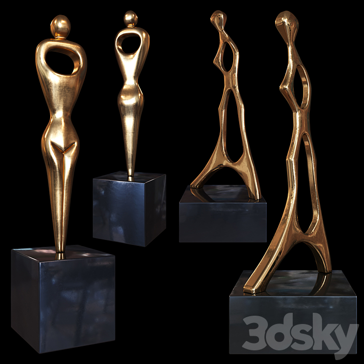 Burlini Alfredo woman sculptures 3DS Max - thumbnail 1