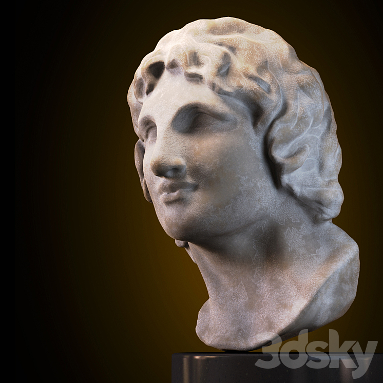 Bust of Alexander the Great 3DS Max - thumbnail 2