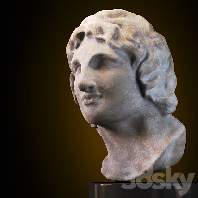 Bust of Alexander the Great 3DSMax File - thumbnail 2