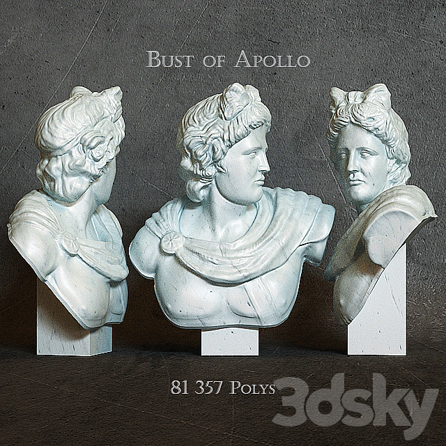 Bust of Apollo 3DSMax File - thumbnail 1