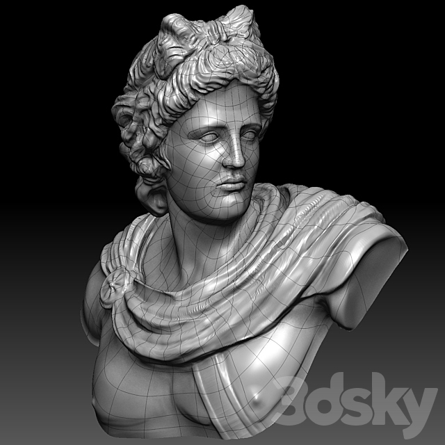 Bust of Apollo 3DSMax File - thumbnail 3