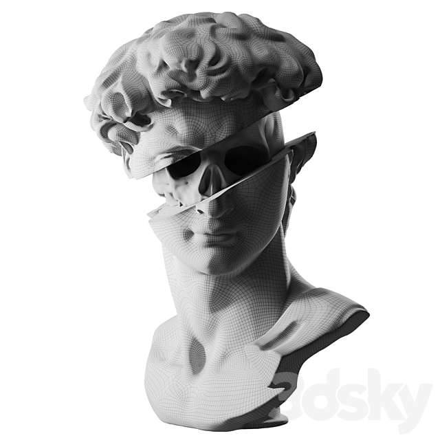 Bust of David 3ds Max - thumbnail 2