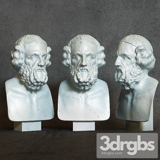 Bust Of Homer 3dsmax Download - thumbnail 1