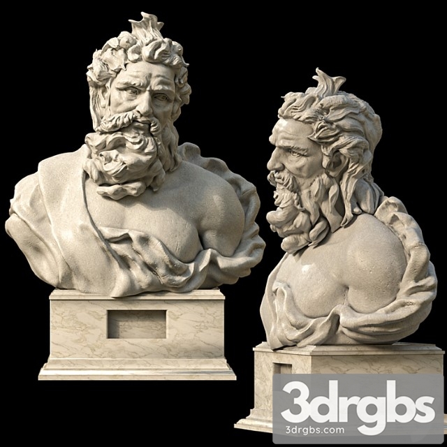 Bust of neptune 3dsmax Download - thumbnail 1