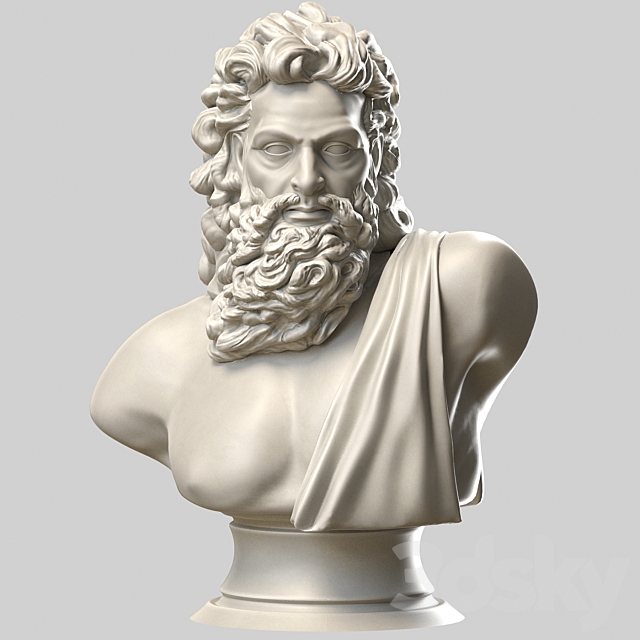 Bust of Zeus 3ds Max - thumbnail 1