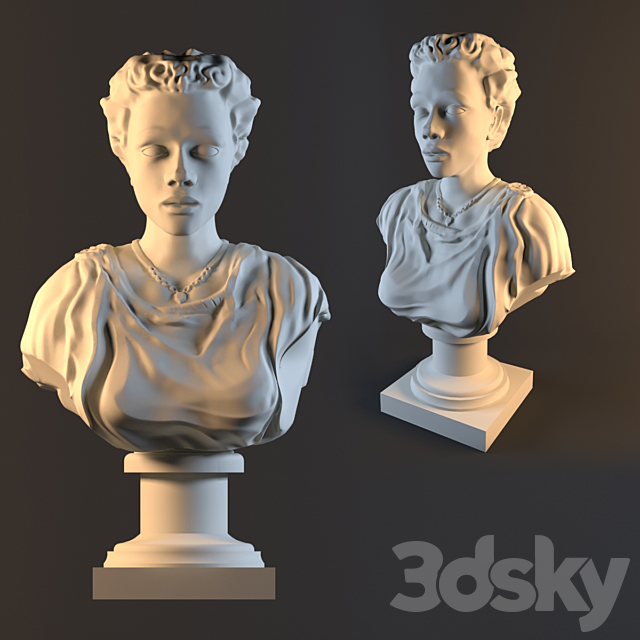 bust the Greek girl 3DSMax File - thumbnail 1