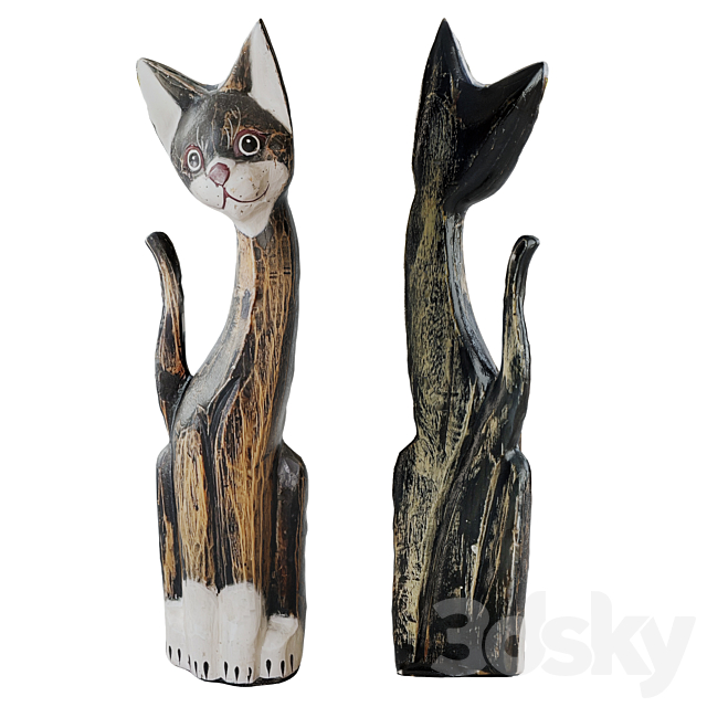 Cat figurine. Tunisia. Handmade. 3ds Max - thumbnail 1