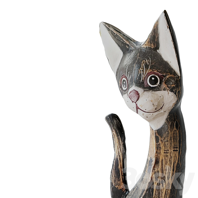 Cat figurine. Tunisia. Handmade. 3ds Max - thumbnail 2