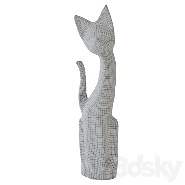 Cat figurine. Tunisia. Handmade. 3ds Max - thumbnail 3