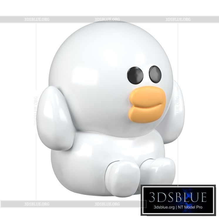 Ceramic figurine Duckling 3DS Max - thumbnail 3