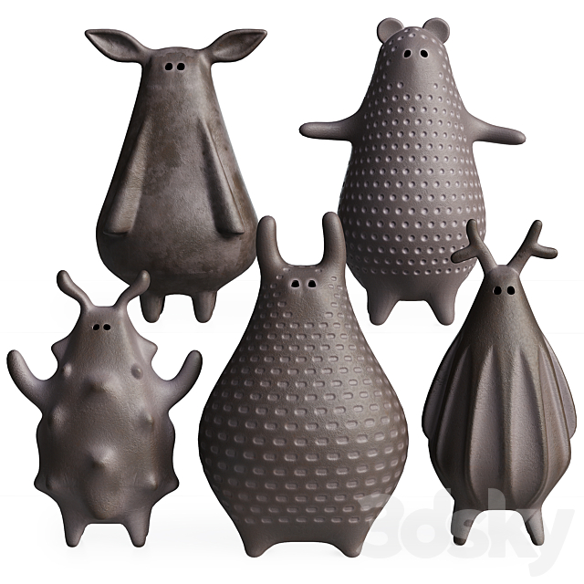 Ceramic figurines 3ds Max - thumbnail 1