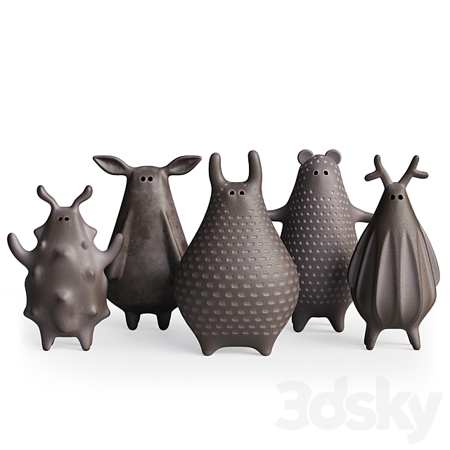 Ceramic figurines 3ds Max - thumbnail 3