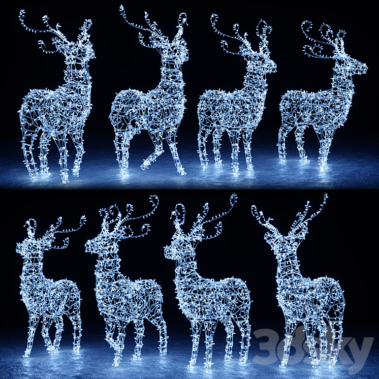 Christmas deer 3DS Max - thumbnail 1