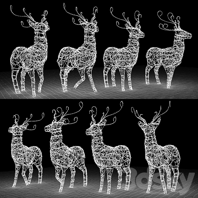 Christmas deer 3DS Max Model - thumbnail 3