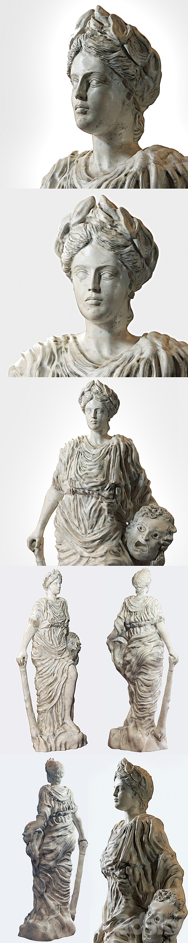 Classic Antique sculpture (Melpomene) vray + corona 3DSMax File - thumbnail 2