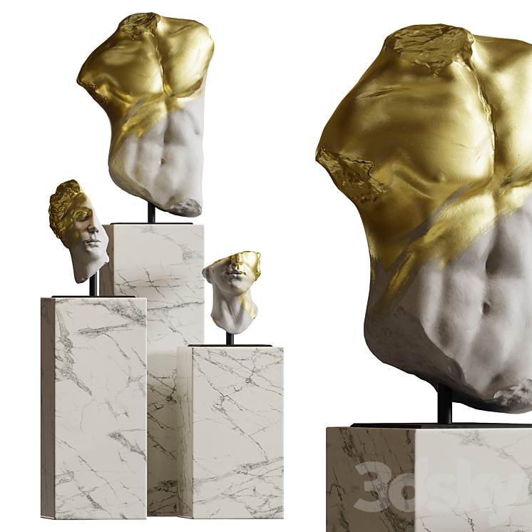 Composition of sculptures 3DS Max Model - thumbnail 3