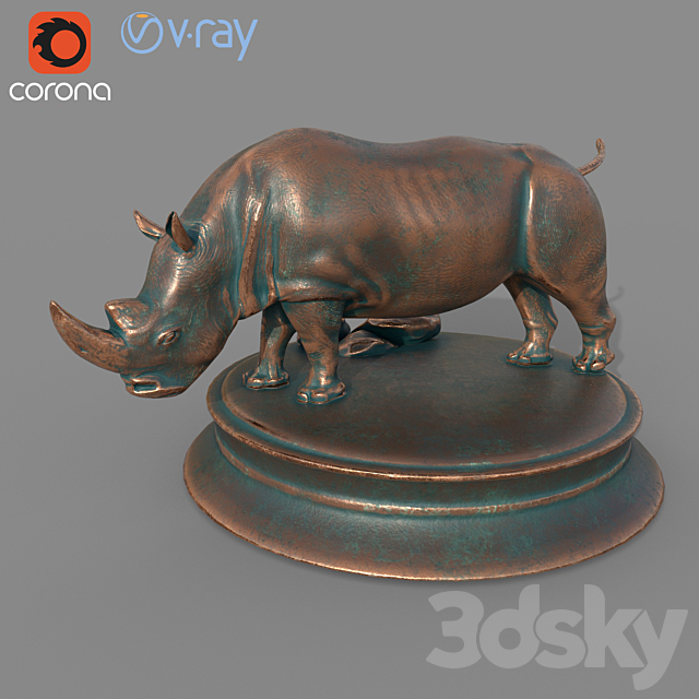 Copper rhino 3DSMax File - thumbnail 1