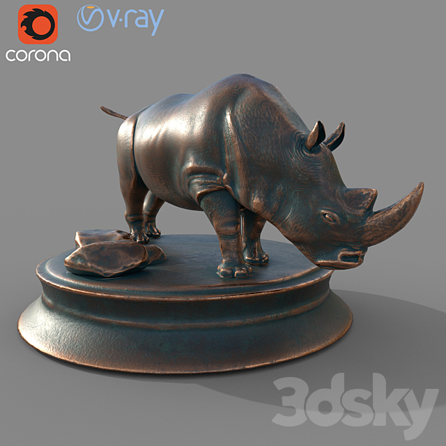 Copper rhino 3DSMax File - thumbnail 2