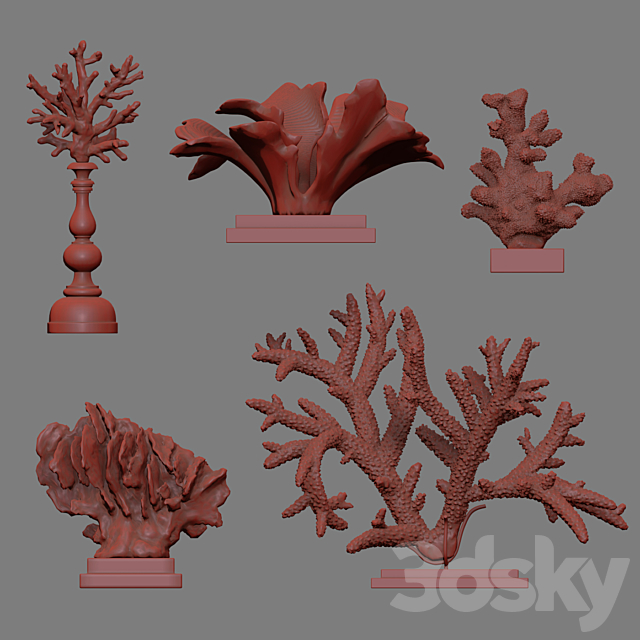 Coral Set 4 3DSMax File - thumbnail 5